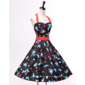 Grace Karin Stock Cotton Halter Ball Vintage Dresses 1950s Style Dresses CL4596-2#